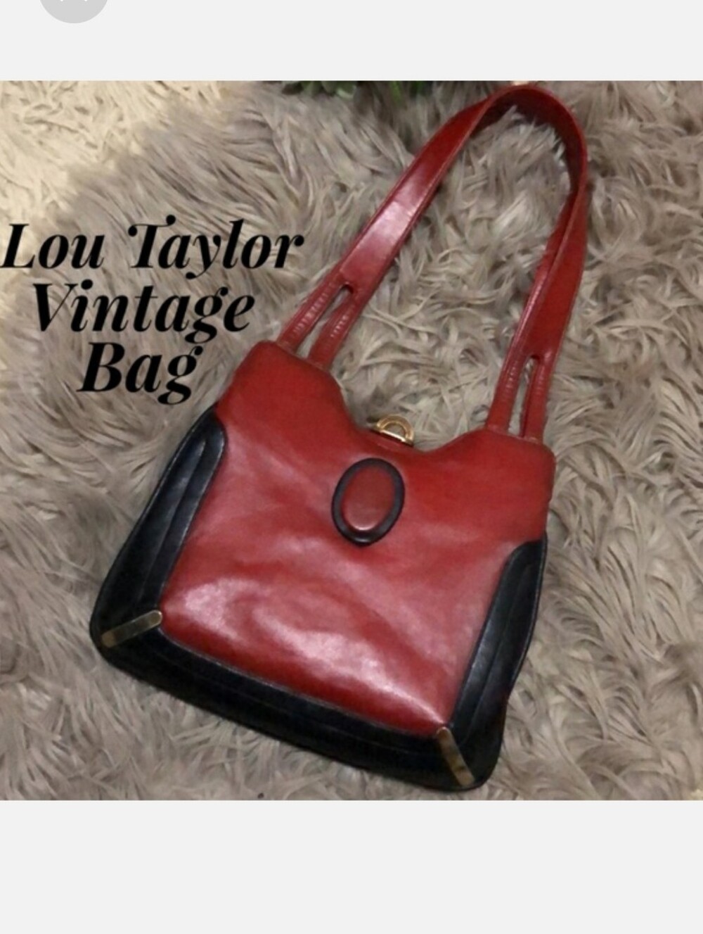 Vintage Lou Taylor Bag-Red/Black